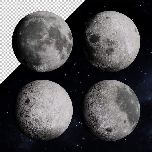 PSD 3d renderização lua satélite natural universo do sistema solar