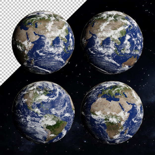 PSD 3d renderização planeta terra sistema solar universo