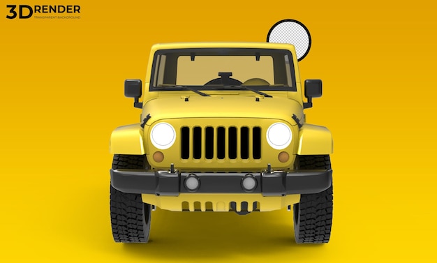 PSD 3d renderização veículo off-road ou fundo transparente de jipe