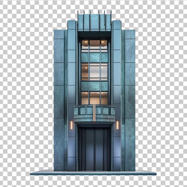 PSD 3d renderización de la estructura del edificio