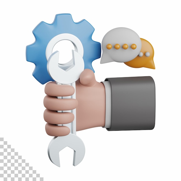 3d renderización de soporte técnico aislado útil para SEO, optimización de sitios web en Internet y otros