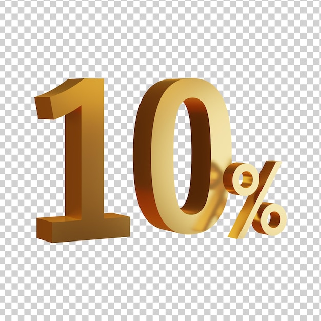 3D renderizado 10 por ciento para la venta