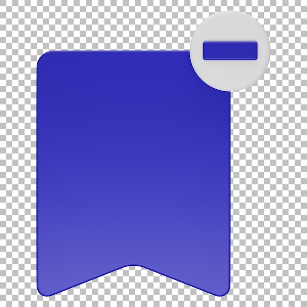 3d renderizado aislado de eliminar icono de marcador psd