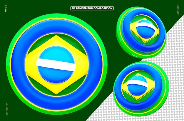 PSD 3d renderizado celebração de setembro país