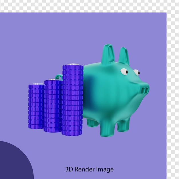 3d renderizado crypto sandbox apilado hucha