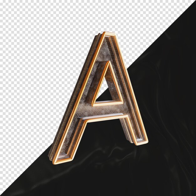 3D renderizado Metálico letra A