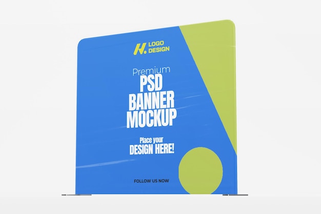 3d renderizado Premium PSD Banner Mockup para la publicidad