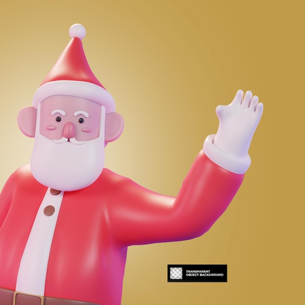 3d renderizado santa claus