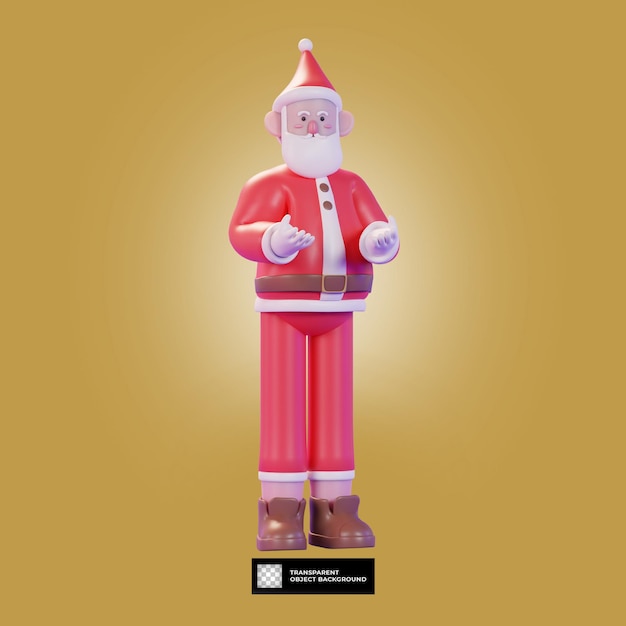 3d renderizado santa claus