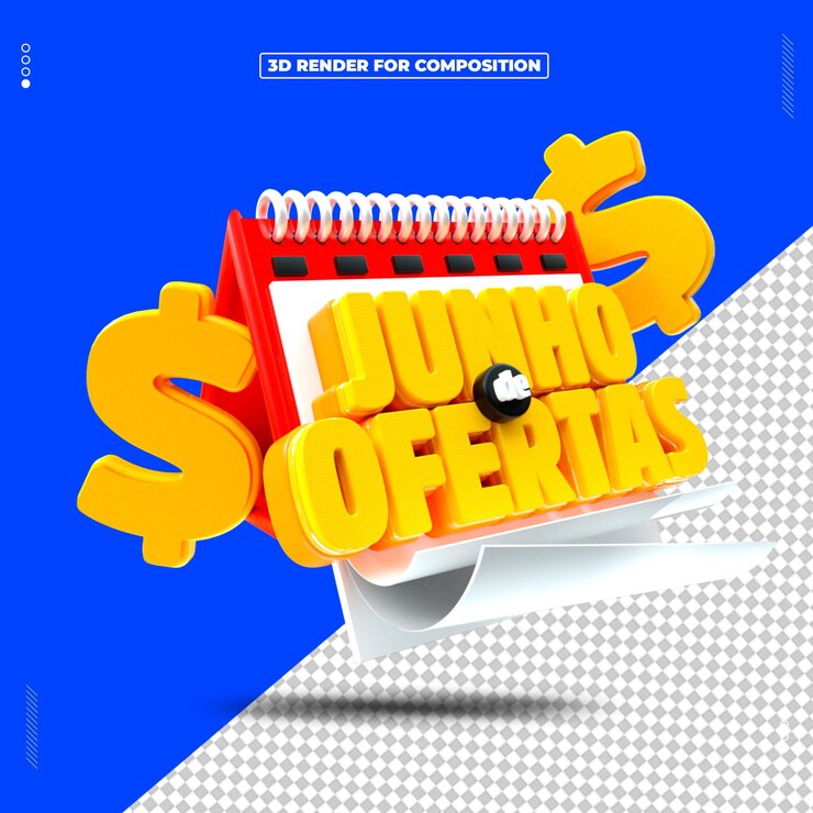 PSD 3d renderizado por el supermercado socialmedia