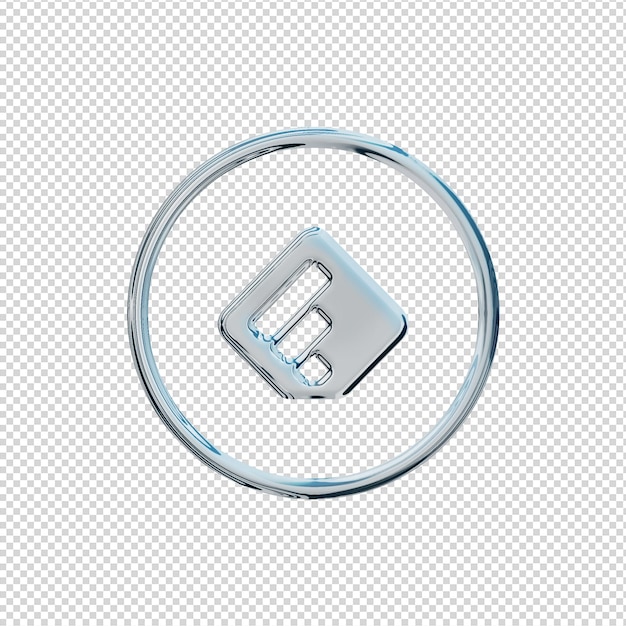 3d renderizar ícone feedly chrome brilhante