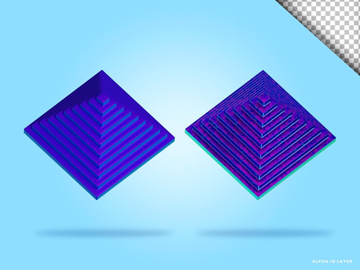 PSD 3d renderizar objetos de formas geométricas coloridas aislados