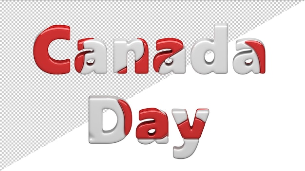 3D renderizar texto do dia do Canadá