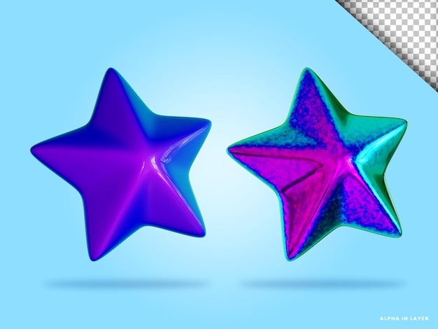 3D rendern bunte geometrische Formen Objekte isoliert