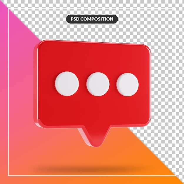 3d rendern Sprachblase isoliert