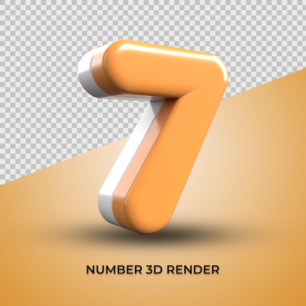 3d-rendernummer 07 farbkombination