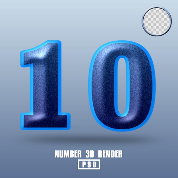 3D-Rendernummer 10 blaues Gradientenrauschen