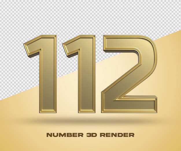 3D-Rendernummer 112 Goldfarbe