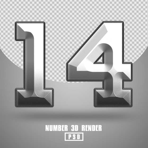 3D-Rendernummer 14 im Metallstil