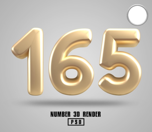 3D-Rendernummer 165 im Goldstil