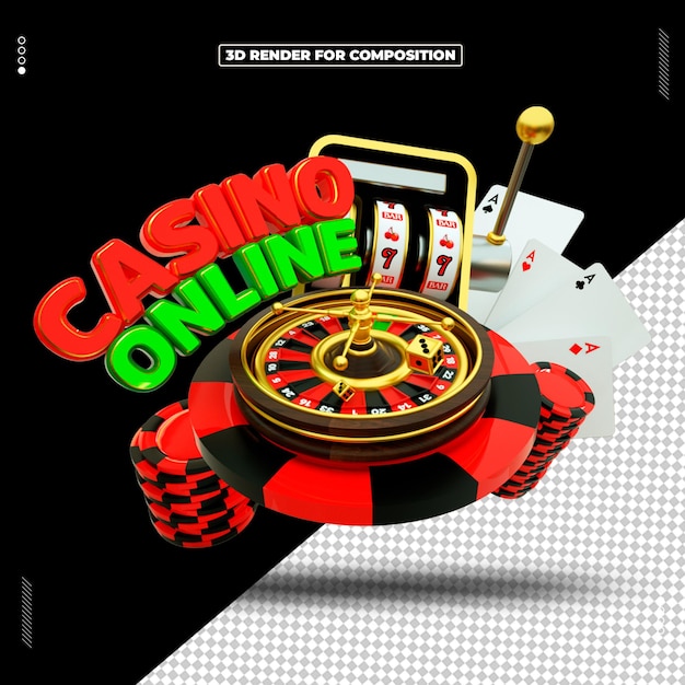 PSD 3d-renderobjekt casino roulette