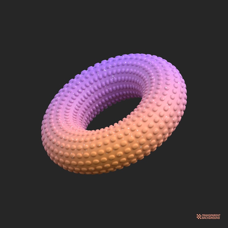PSD 3d renderování abstraktní gradientní objekt umění geometrické tvary