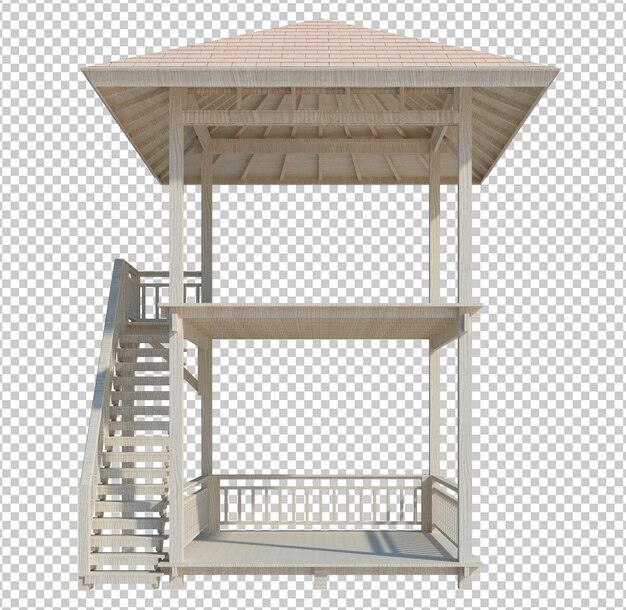 3D renderování budovy izolované struktury