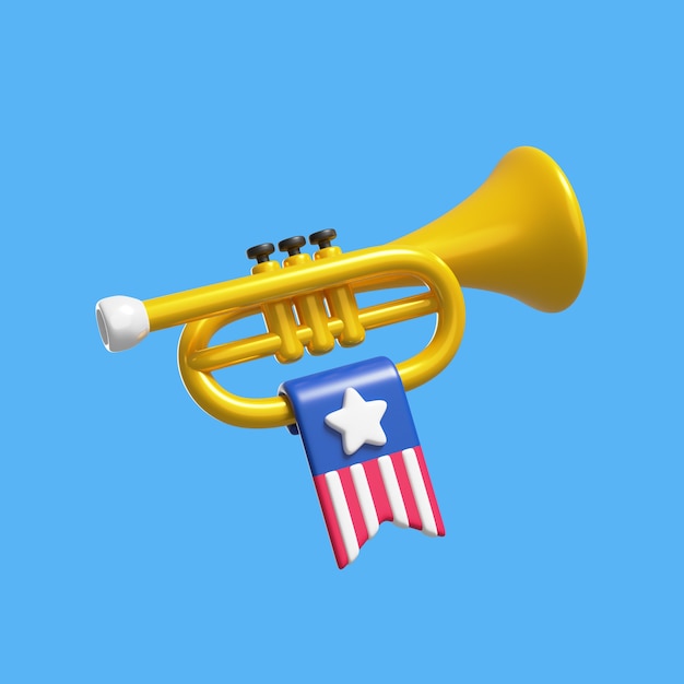 3D renderování ikony USA