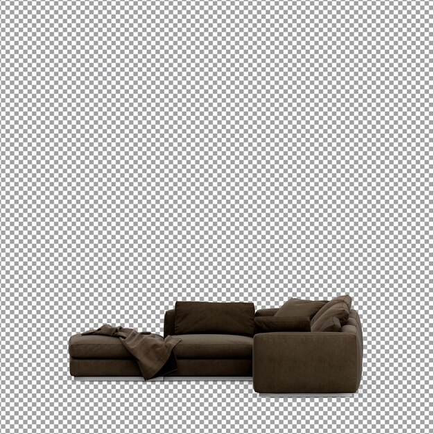 3D renderování minimalistické pohovky izolované