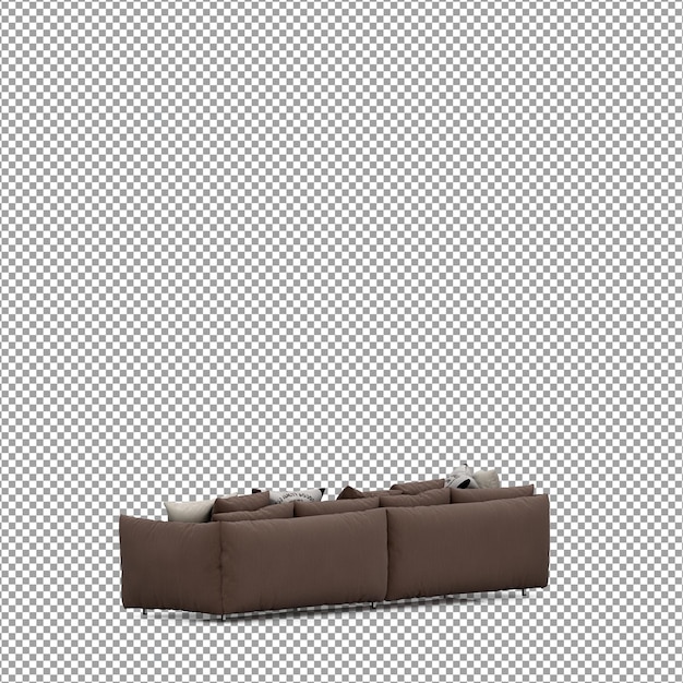 3D renderování minimalistické pohovky izolované