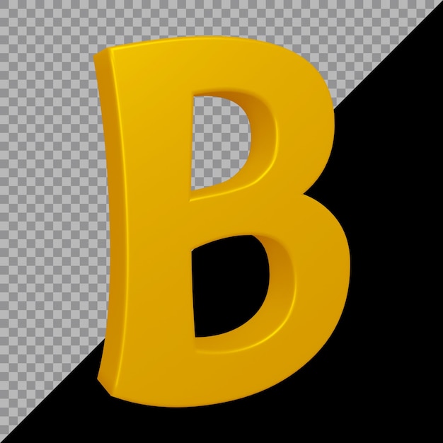 3D renderování písmene abecedy b