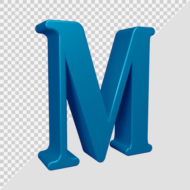 3D renderování písmene abecedy M
