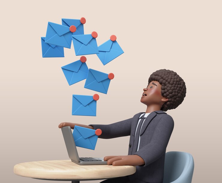 PSD 3d renderování postavy afroamerického podnikatele