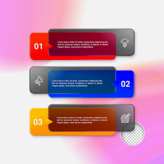 3D renderování Šablona obchodní infografiky