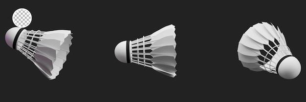 PSD 3d-rendersport badminton