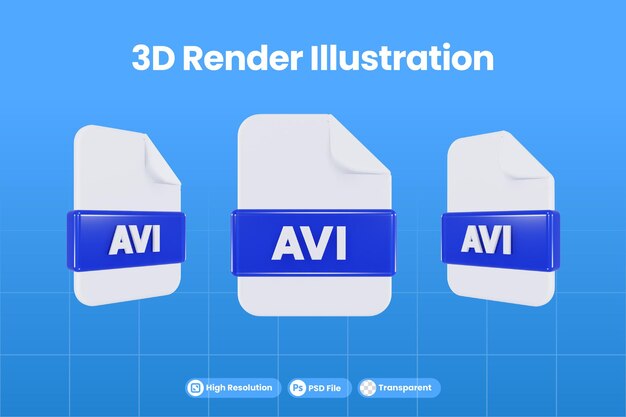 3d-rendersymbol-dateiformat avi