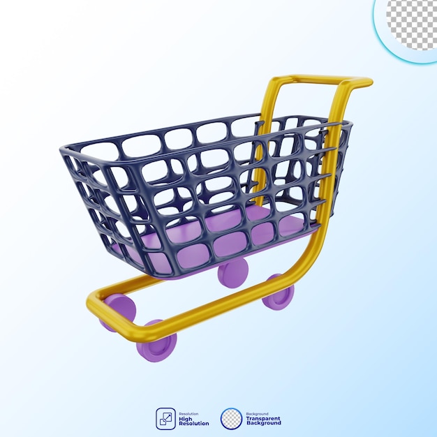 3D-Rendersymbol E-Commerce-Illustration