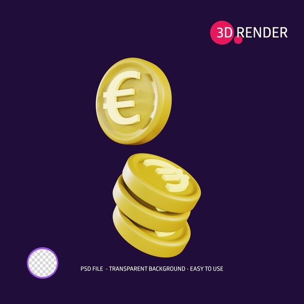 3D-Rendersymbol Euro 1