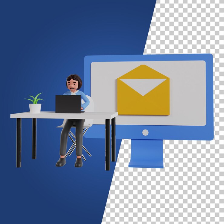 PSD 3d-rendersymbol für marketing-e-commerce