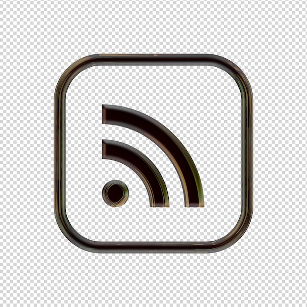 3D-Rendersymbol glänzend schwarz