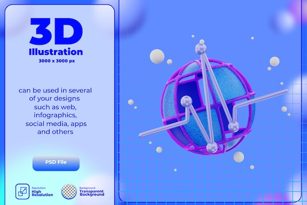 3D-Rendersymbol Globus-Trends
