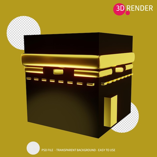 PSD 3d-rendersymbol kaaba