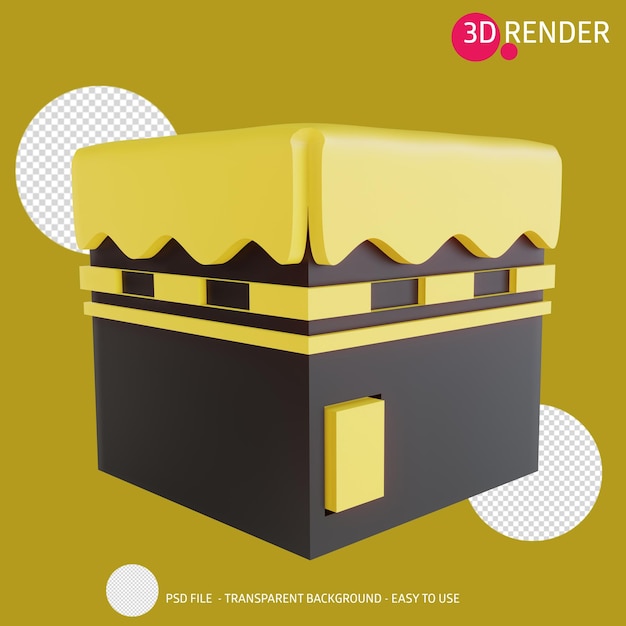 3d-rendersymbol kaaba