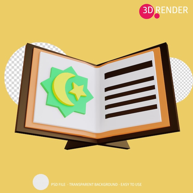 PSD 3d-rendersymbol koran