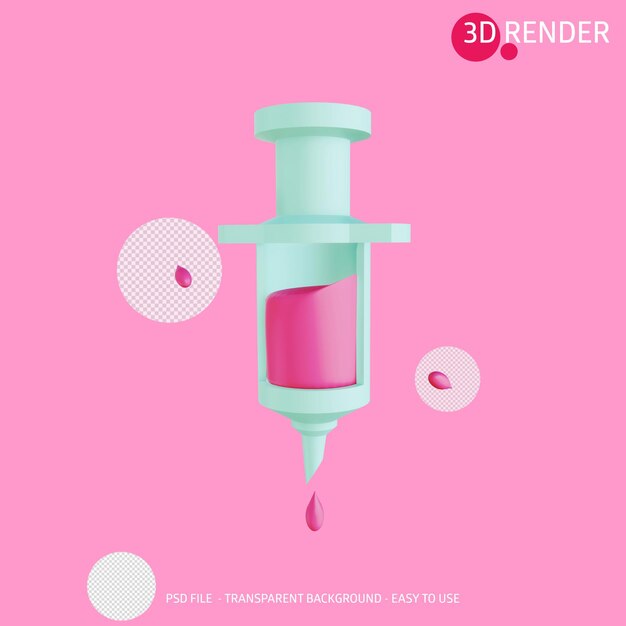 3D-Rendersymbol medizinisch