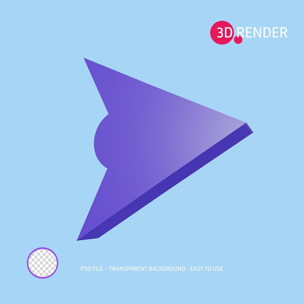 PSD 3d-rendersymbol pfeil 31