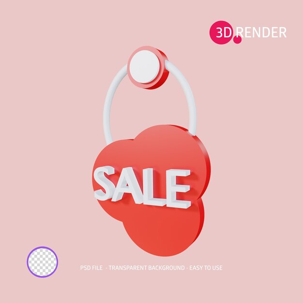 3D-Rendersymbol Verkauf 1