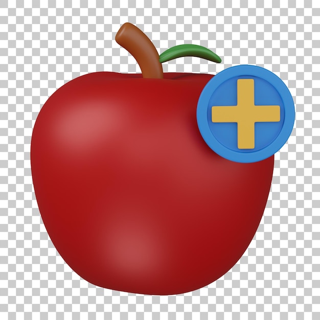 3D-Renderung der Ernährungsillustration