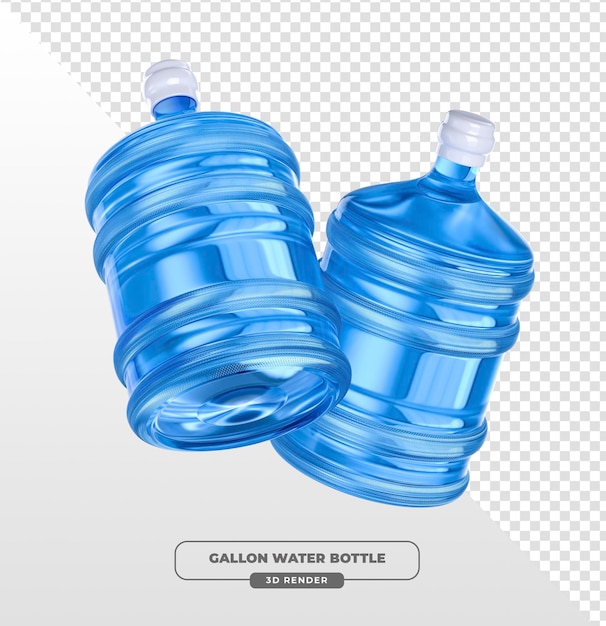 3D-Renderung von Gallon-Wasserflaschen