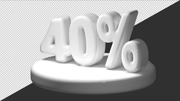 3D-Renderzahl 40 Prozent für Fortschrittsrabattverkauf